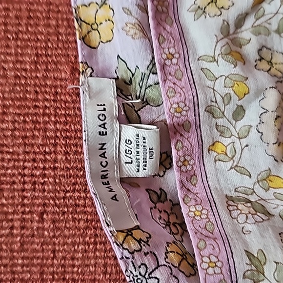 STUNNING AMERICAN EAGLE FLORAL SQUARE NECK BLOUSE - Picture 6 of 8